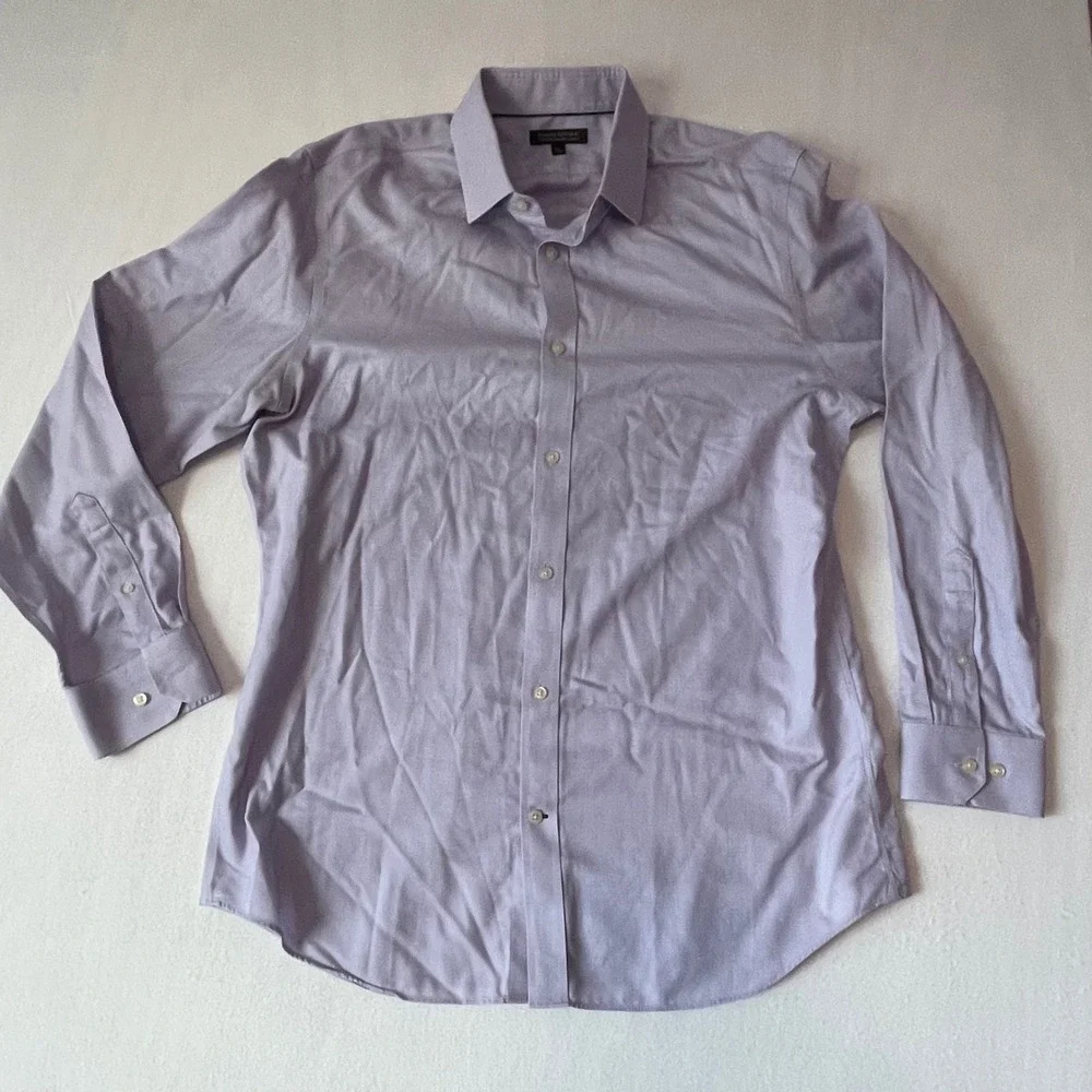 Banana‎ Republic Mens XL Non-Iron Tailored Slim Fit Shirt Warm Violet 410759-03